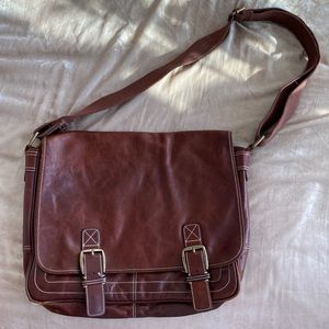 Fossil Leather Messenger Bag